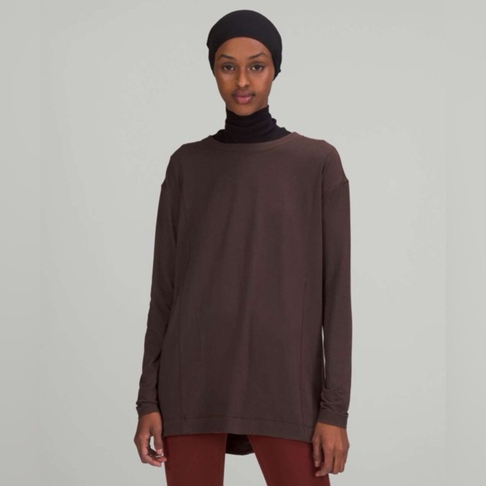 Lululemon Modal Pleated Back Long Sleeve Shirt